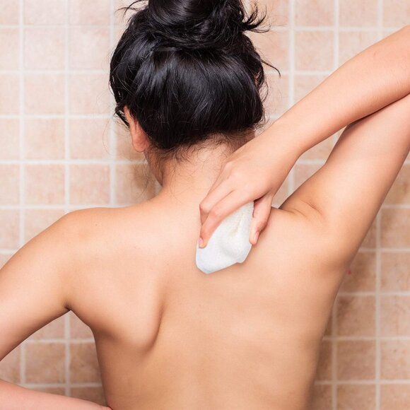 Exfoliating Face and Body Wash Bath Scrub Soft Weave Bath Towel Two Sides(5 Pcs) - Picture 4 of 7